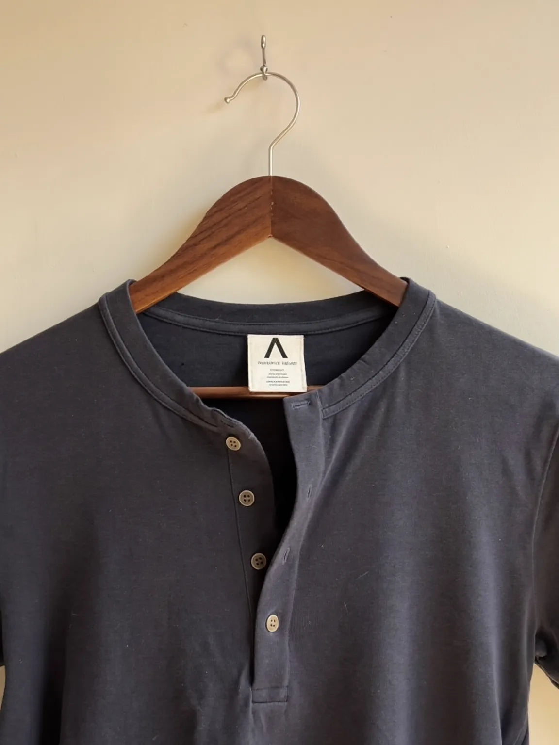 Henley T-Shirt, Navy, front view